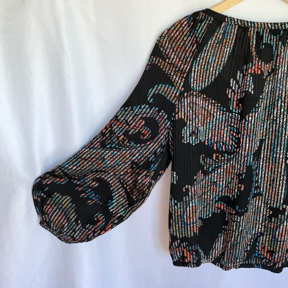 Anthropologie Maeve Burnout Satin Blouse - Picture 4 of 7